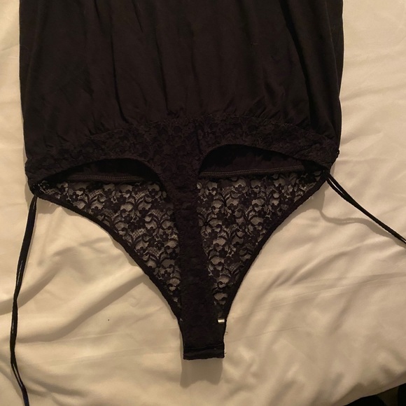 Free People Tank Top Bodysuit Black - Picture 2 of 3